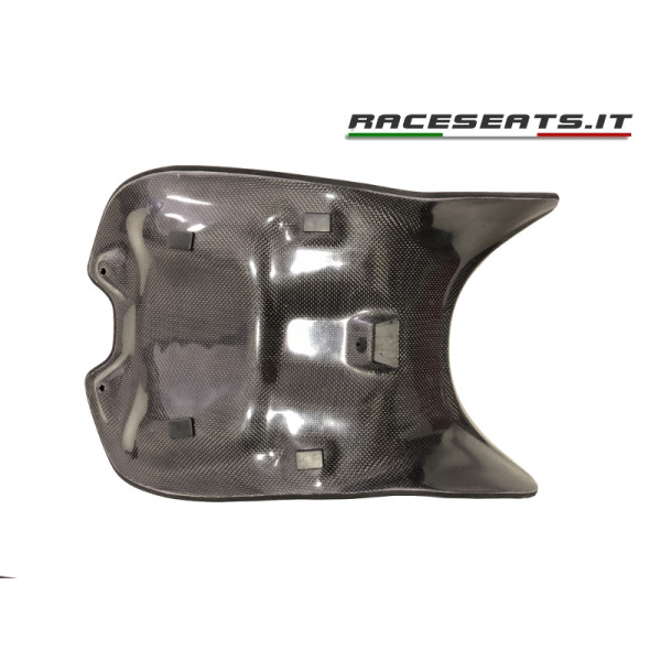 Race Seats +5mm Embossed Seat with Carbon Fiber Base - Ducati